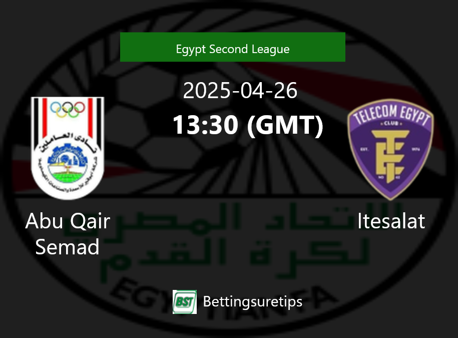 Abu Qair Semad vs Itesalat Prediction Betting Tips & Correct Score