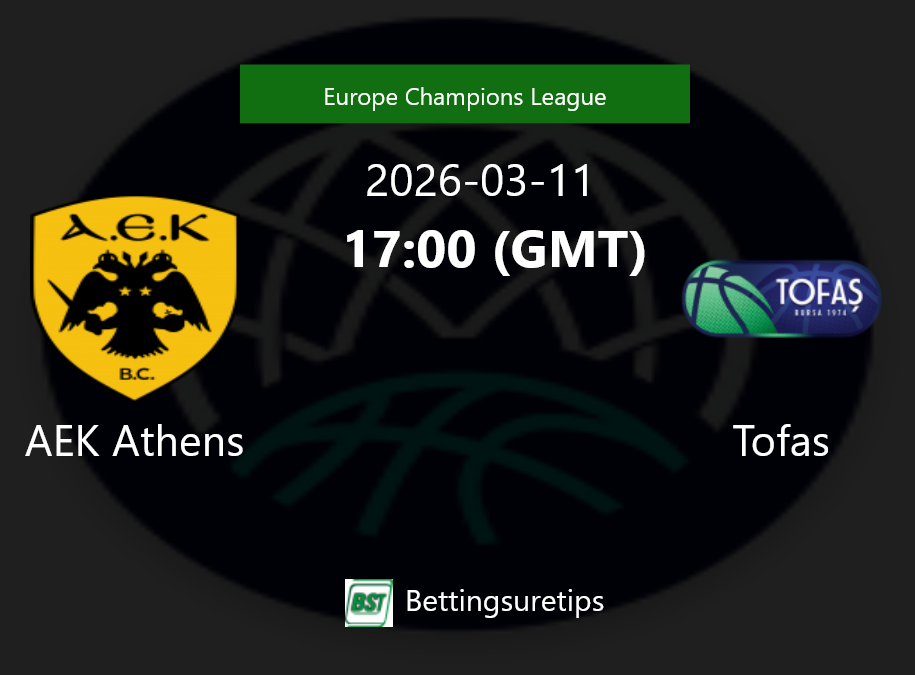 AEK Athens vs Tofas Prediction and Pick - Europe Champions League