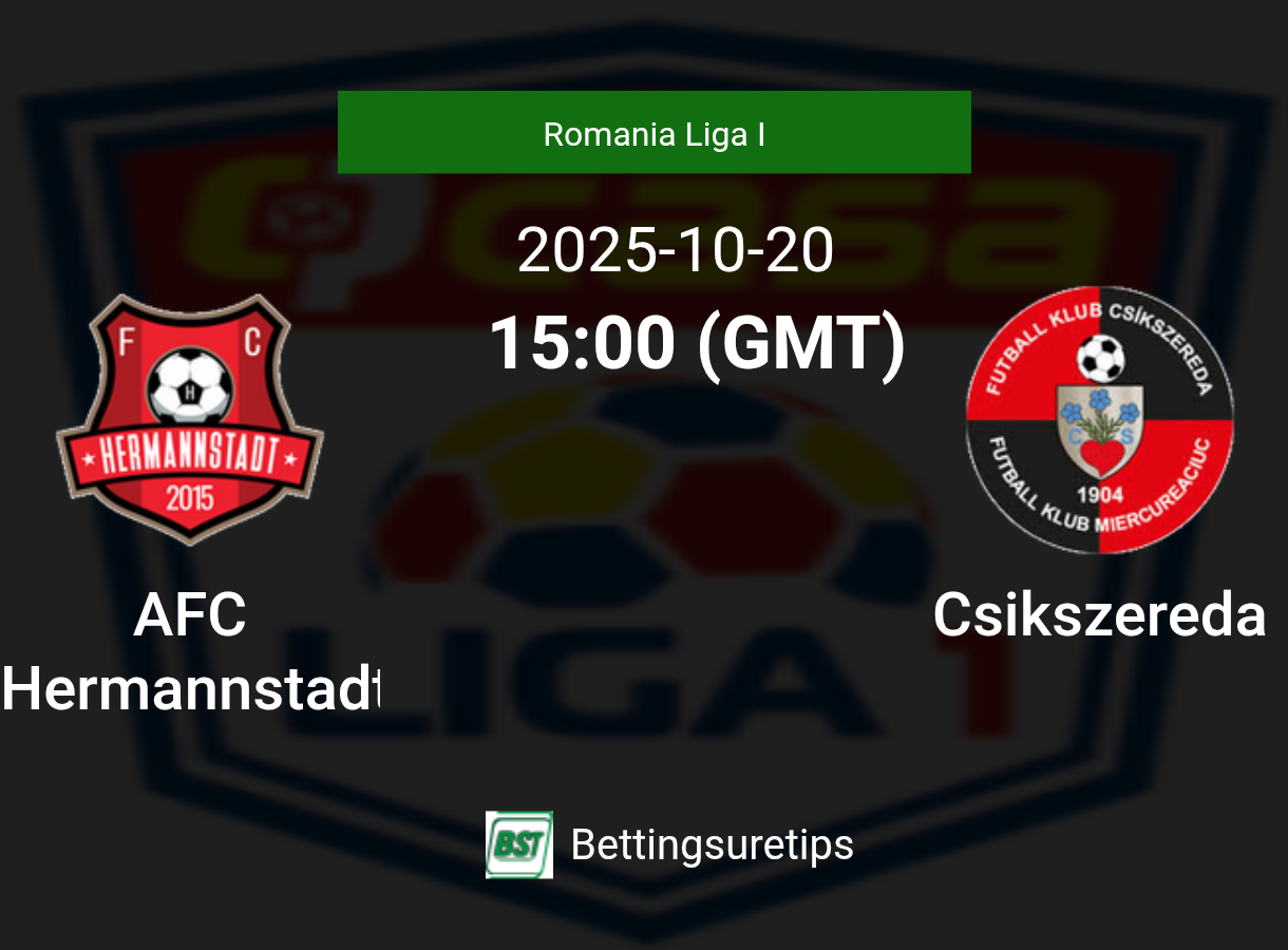 AFC Hermannstadt vs Csikszereda Prediction Betting Tips & Correct Score