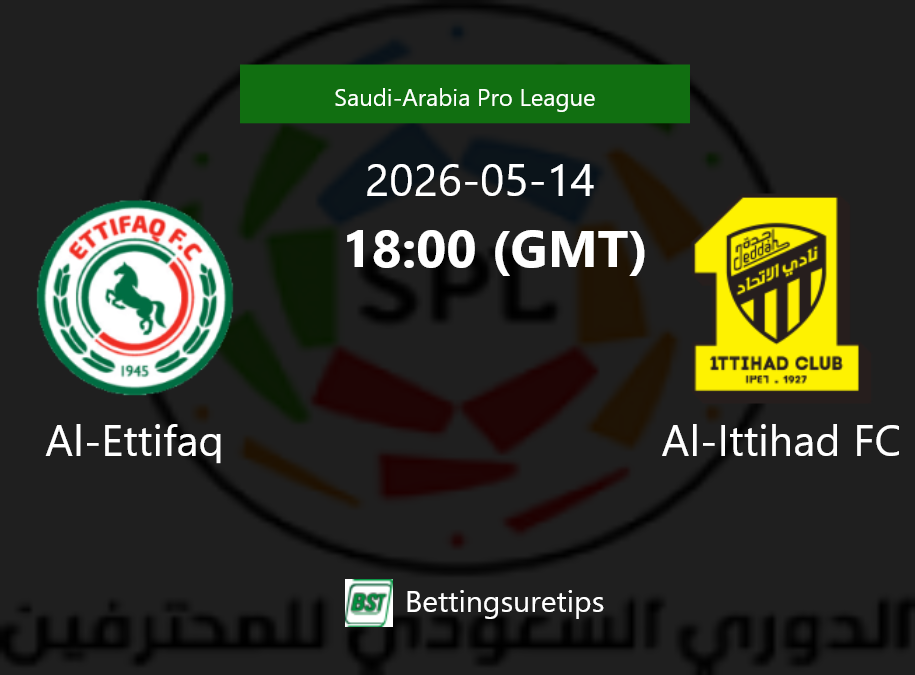 Al-Ettifaq vs Al-Ittihad FC Prediction Betting Tips & Correct Score