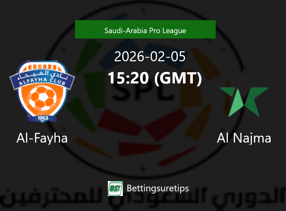 Al-Fayha vs Al Najma Prediction Betting Tips & Correct Score