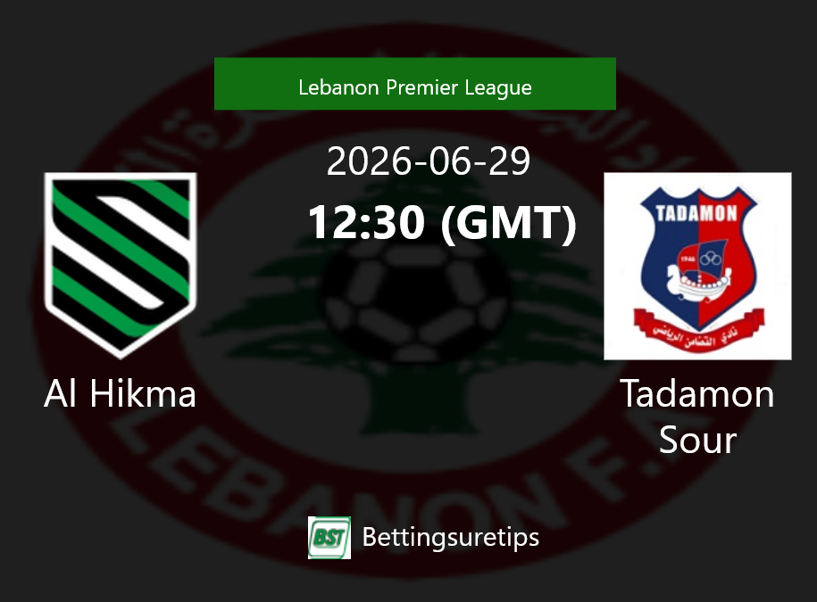 Al Hikma vs Tadamon Sour Prediction Betting Tips & Correct Score