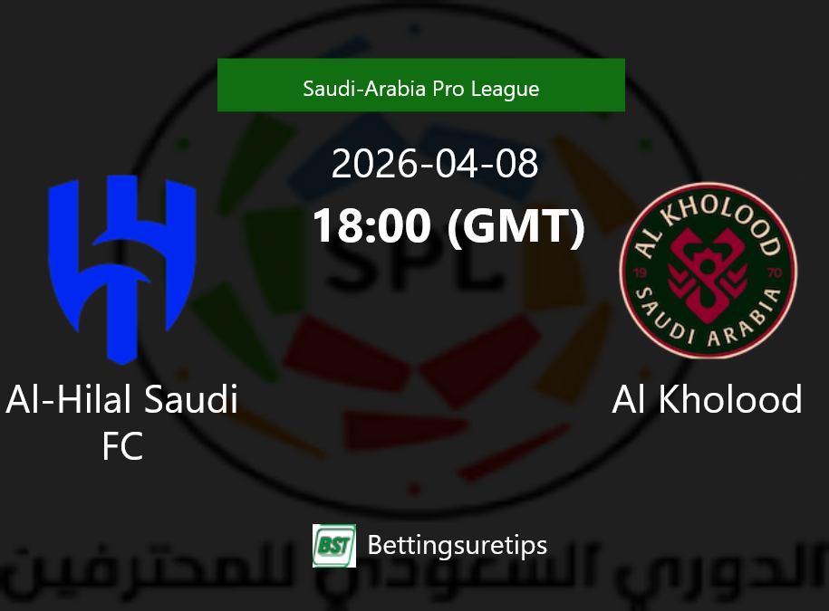 Al-Hilal Saudi FC vs Al Kholood Prediction Betting Tips & Correct Score