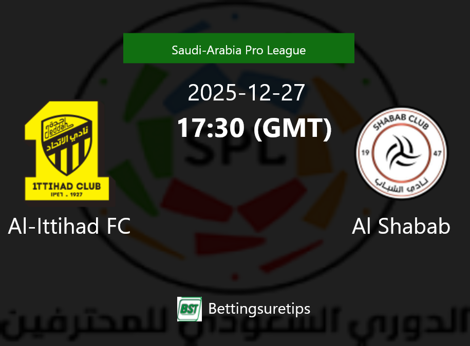 Al-Ittihad FC vs Al Shabab Prediction Betting Tips & Correct Score