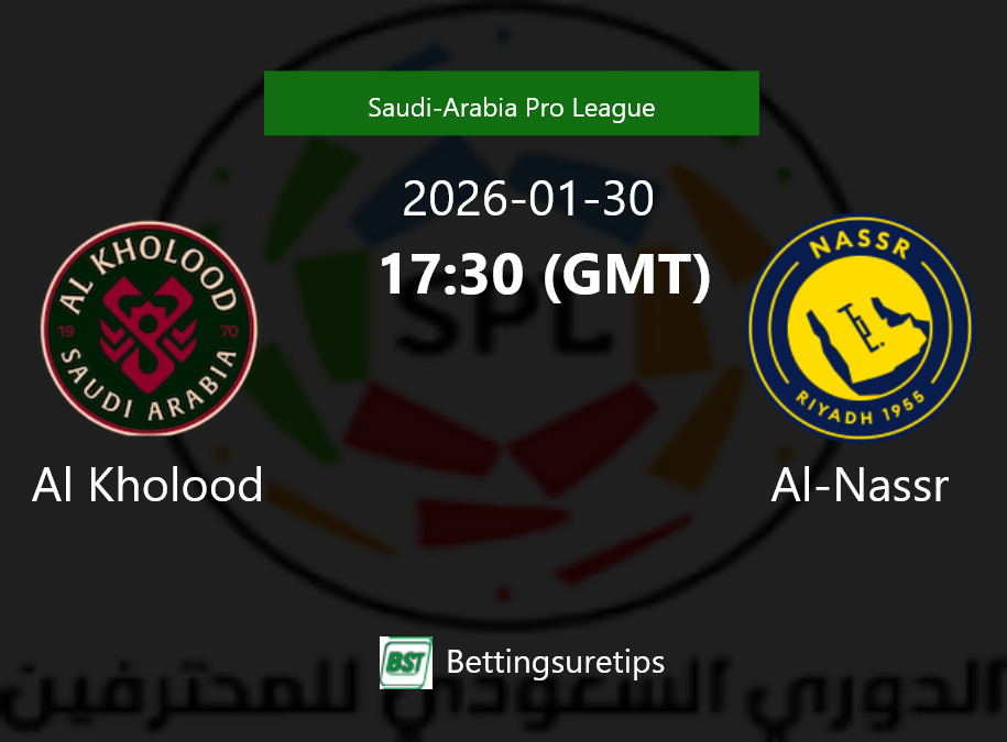 Al Kholood vs Al-Nassr Prediction Betting Tips & Correct Score