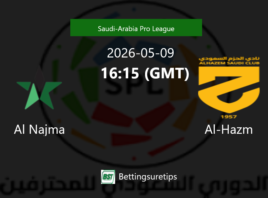 Al Najma vs Al-Hazm Prediction Betting Tips & Correct Score