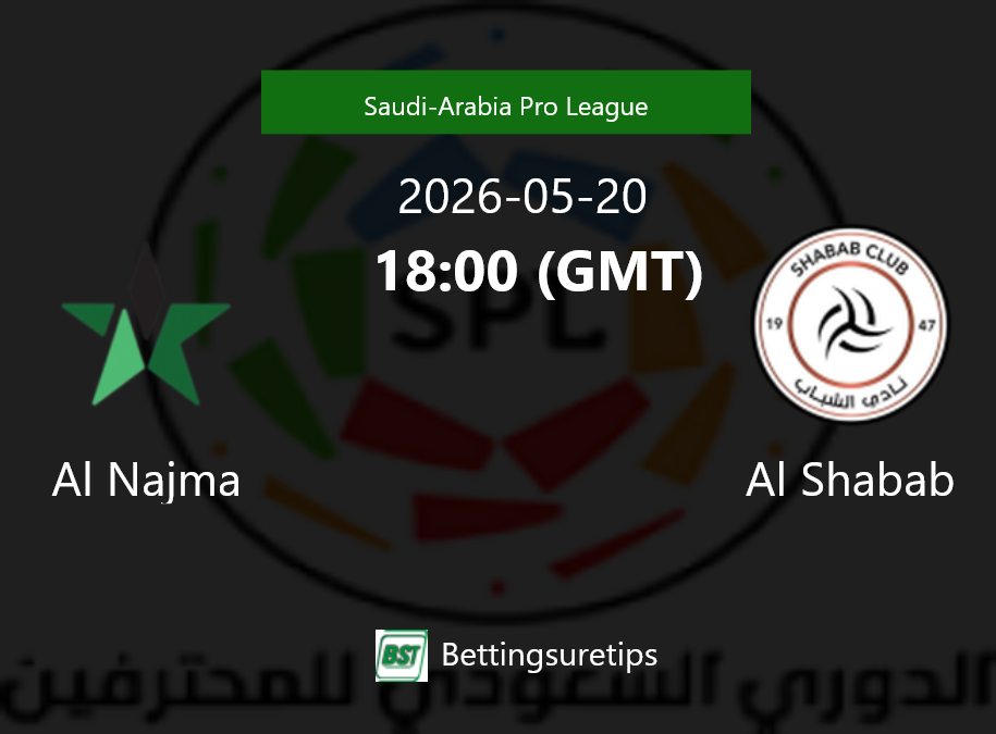 Al Najma vs Al Shabab Prediction Betting Tips & Correct Score