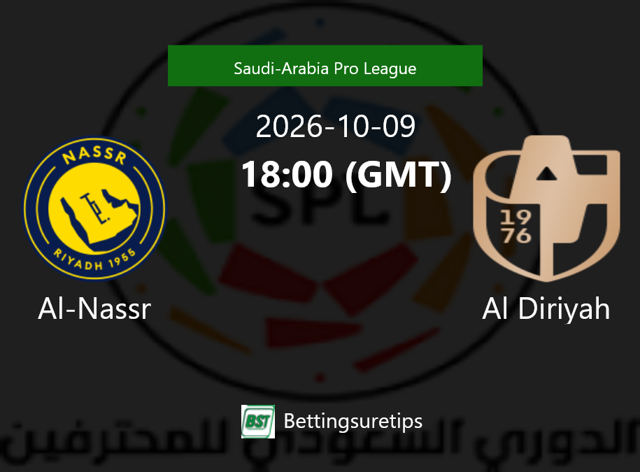 Al-Nassr vs Al Diriyah Prediction Betting Tips & Correct Score