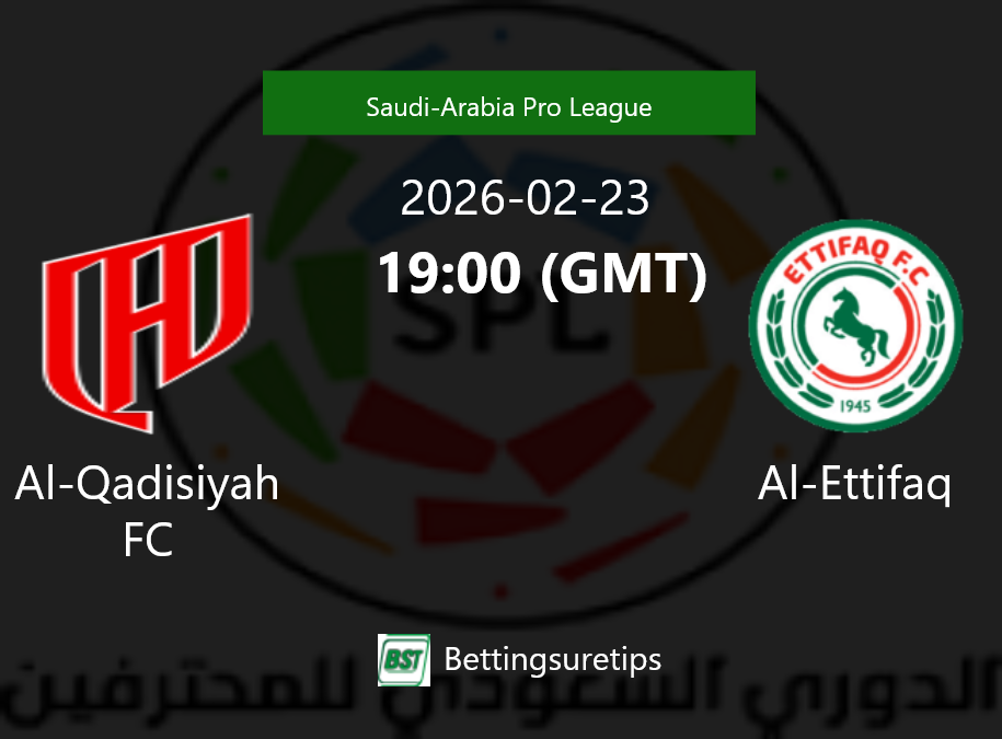 Al-Qadisiyah FC vs Al-Ettifaq Prediction Betting Tips & Correct Score