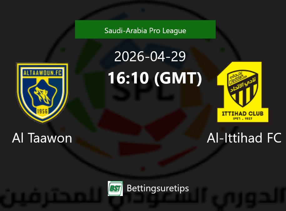 Al Taawon vs Al-Ittihad FC Prediction Betting Tips & Correct Score