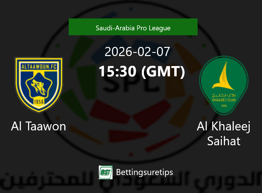 Al Taawon vs Al Khaleej Saihat Prediction Betting Tips & Correct Score