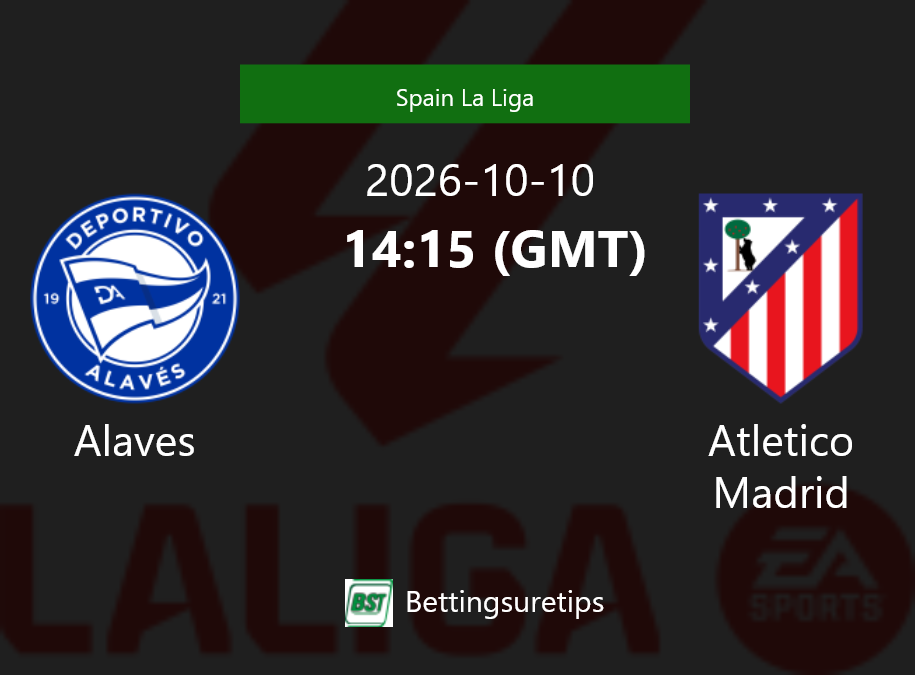 Alaves vs Atletico Madrid Prediction Betting Tips & Correct Score