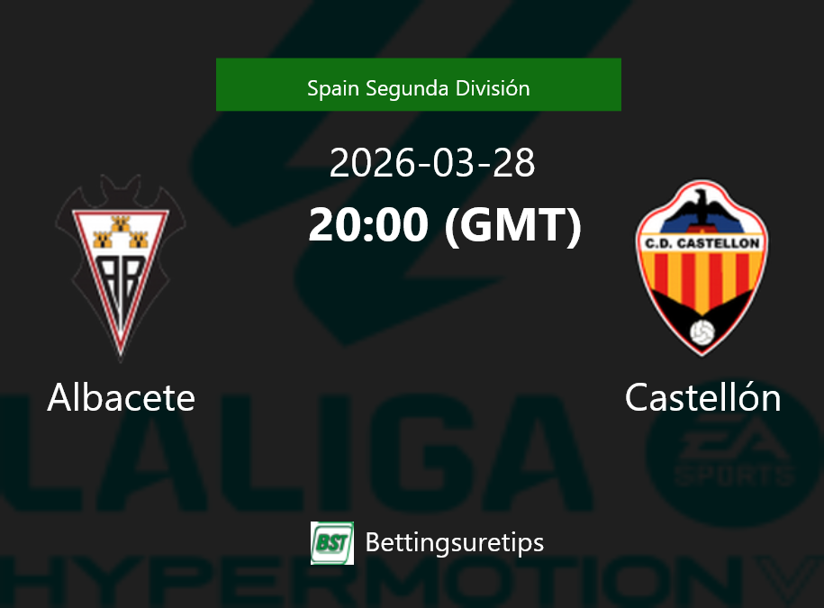 Albacete vs Castellón Prediction Betting Tips & Correct Score