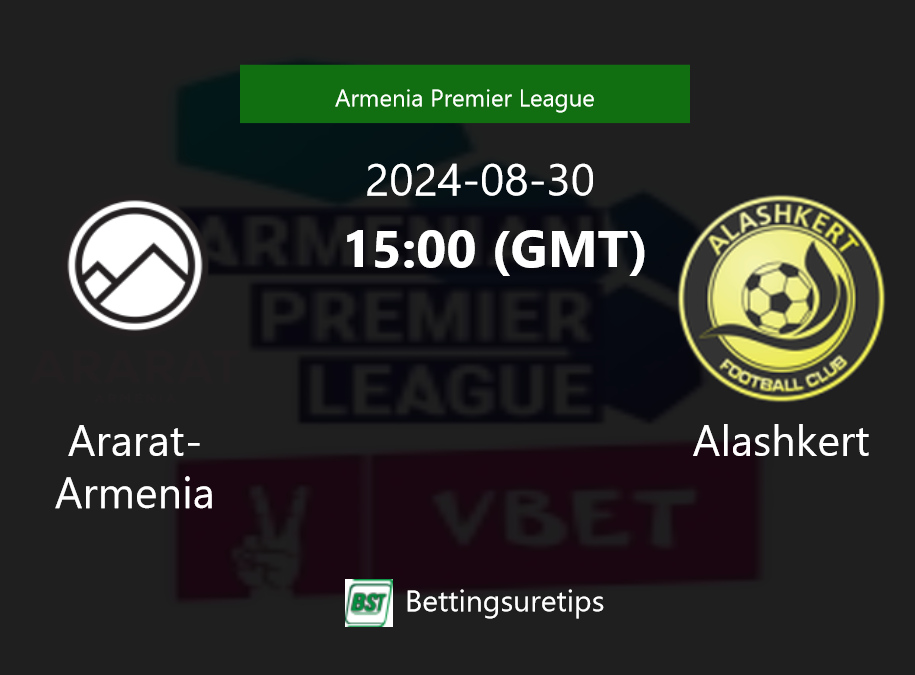 AraratArmenia vs Alashkert's Prediction and Betting Tips 30th August