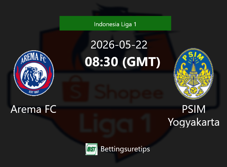 Arema FC vs PSIM Yogyakarta Prediction Betting Tips & Correct Score