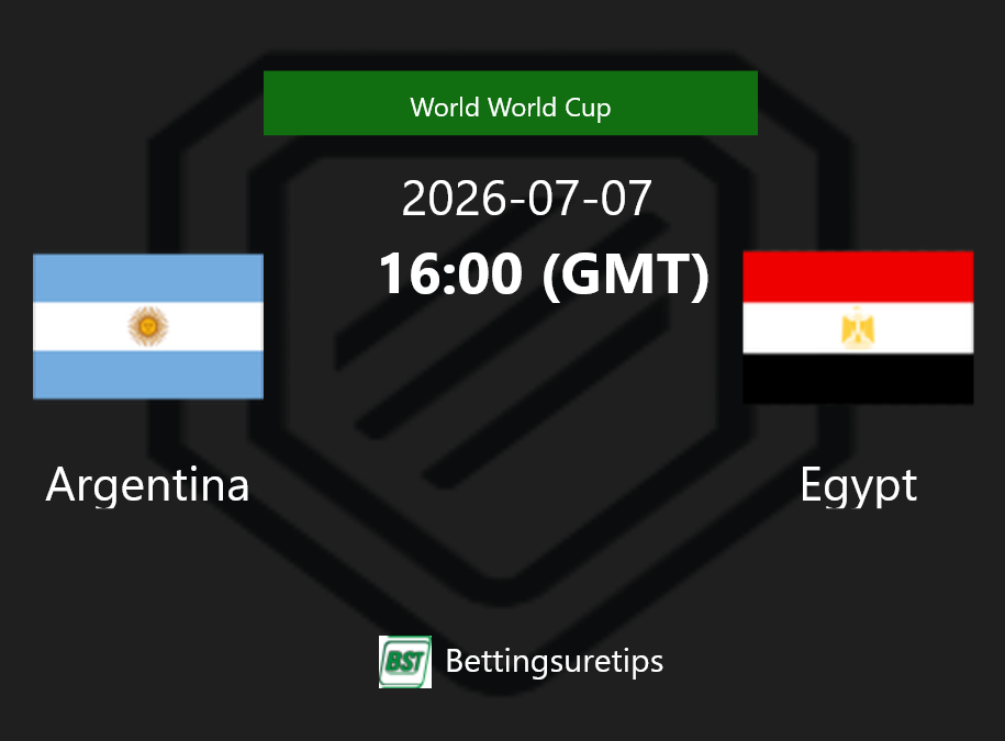 Argentina vs Egypt Prediction Betting Tips & Correct Score