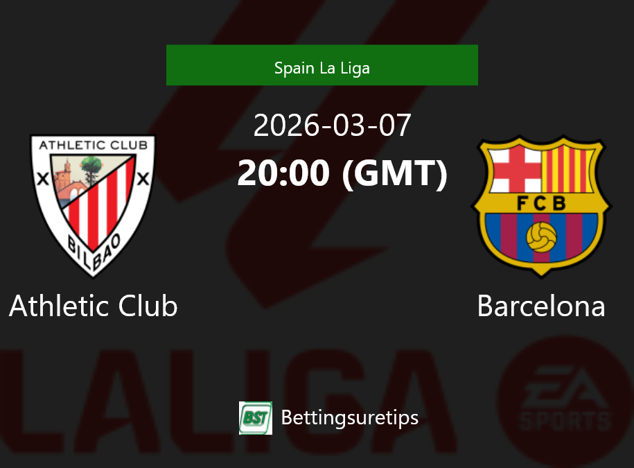 Athletic Club vs Barcelona Prediction Betting Tips & Correct Score