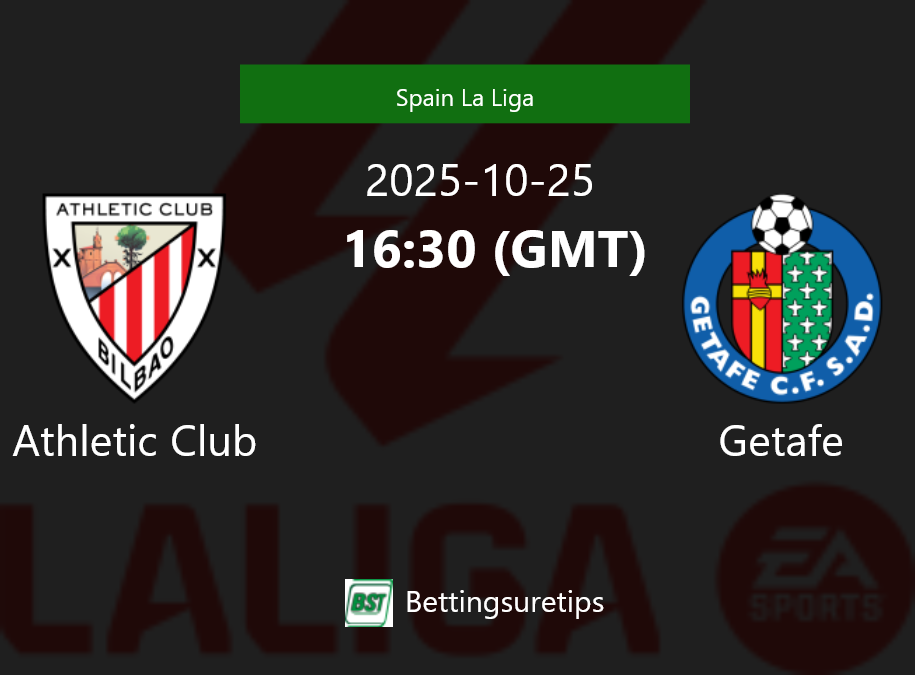 Athletic Club vs Getafe Prediction Betting Tips & Correct Score