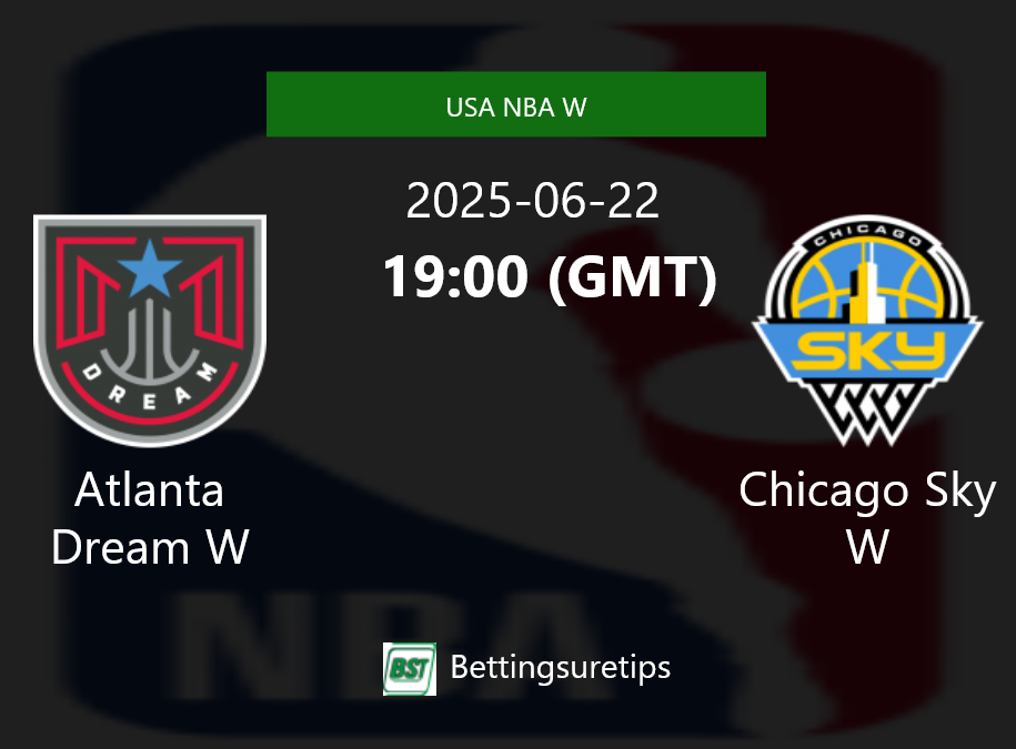 Atlanta Dream W vs Chicago Sky W Prediction and Pick - USA NBA W