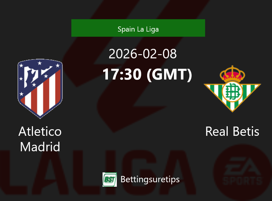 Atletico Madrid vs Real Betis Prediction Betting Tips & Correct Score