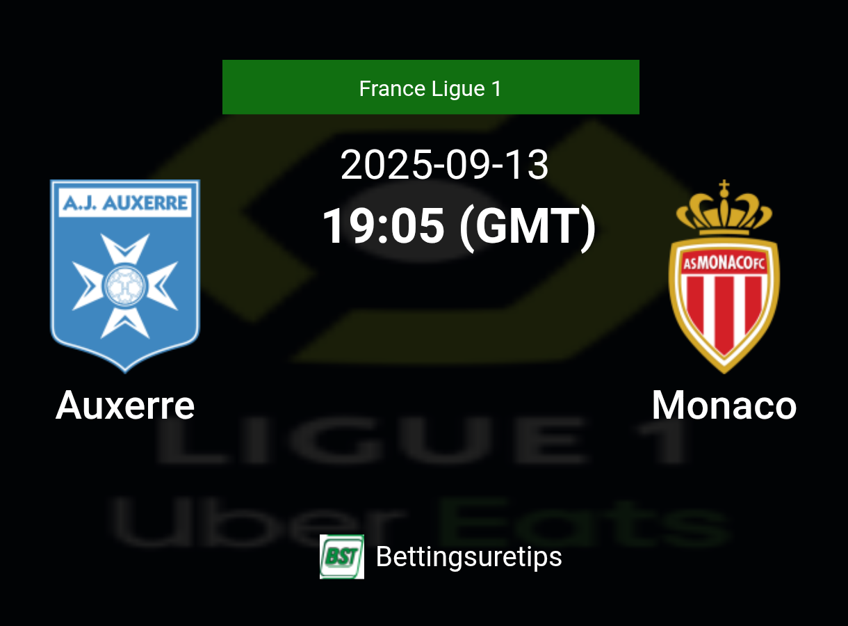 Auxerre vs Monaco Prediction Betting Tips & Correct Score
