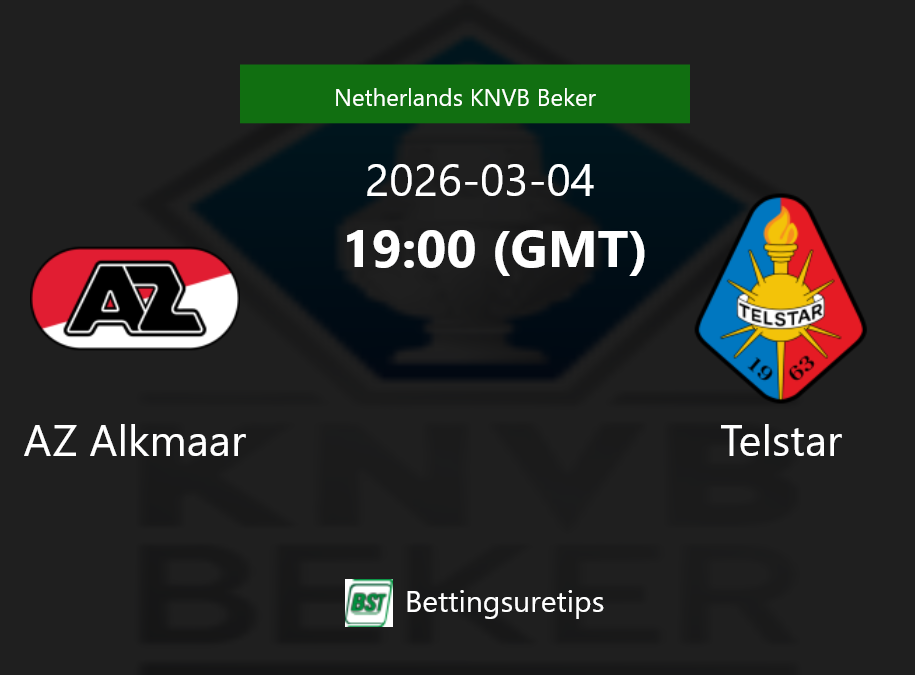 AZ Alkmaar vs Telstar Prediction Betting Tips & Correct Score