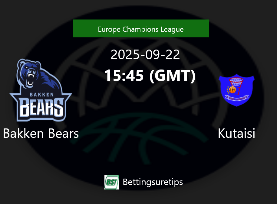 Bakken Bears vs Kutaisi Prediction and Pick - Europe Champions League