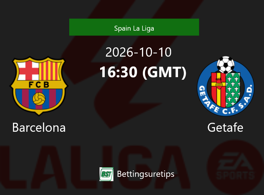 Barcelona vs Getafe Prediction Betting Tips & Correct Score