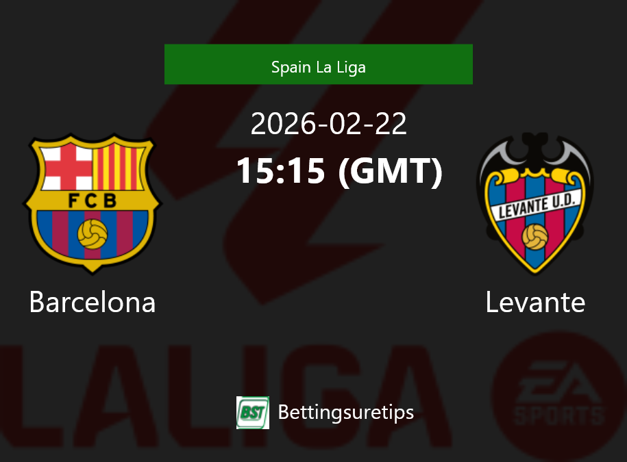 Barcelona vs Levante Prediction Betting Tips & Correct Score