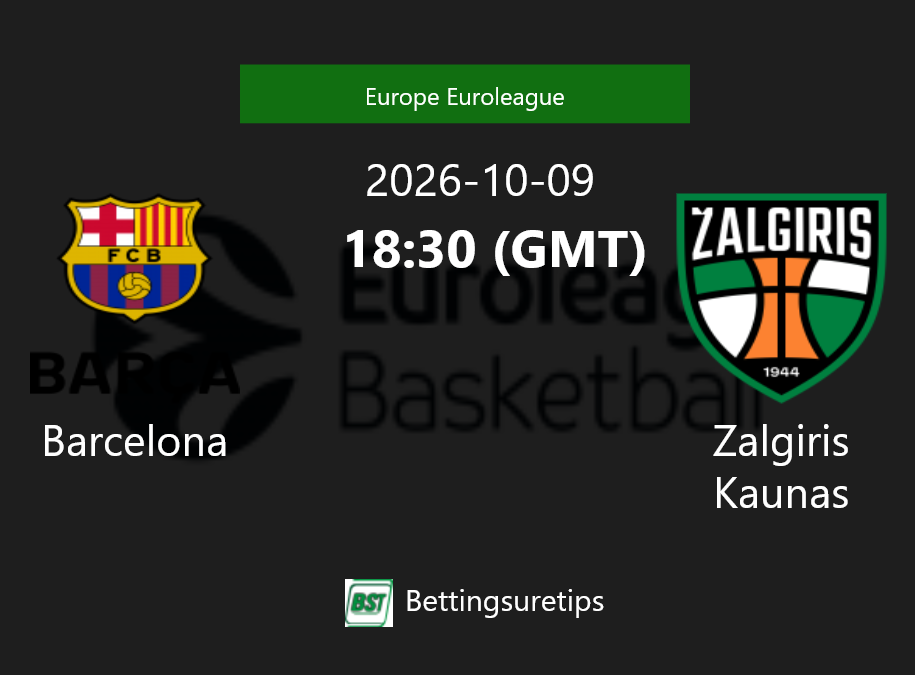Barcelona vs Zalgiris Kaunas Prediction and Pick - Europe Euroleague Barcelona vs Zalgiris Kaunas Prediction and Pick - Europe Euroleague