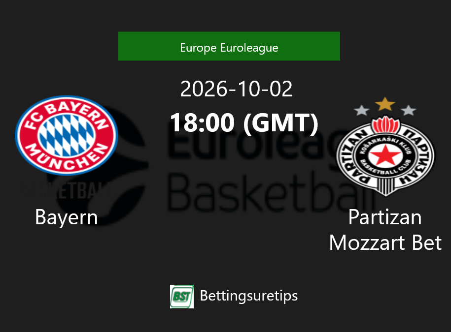 Bayern vs Partizan Mozzart Bet Prediction and Pick - Europe Euroleague