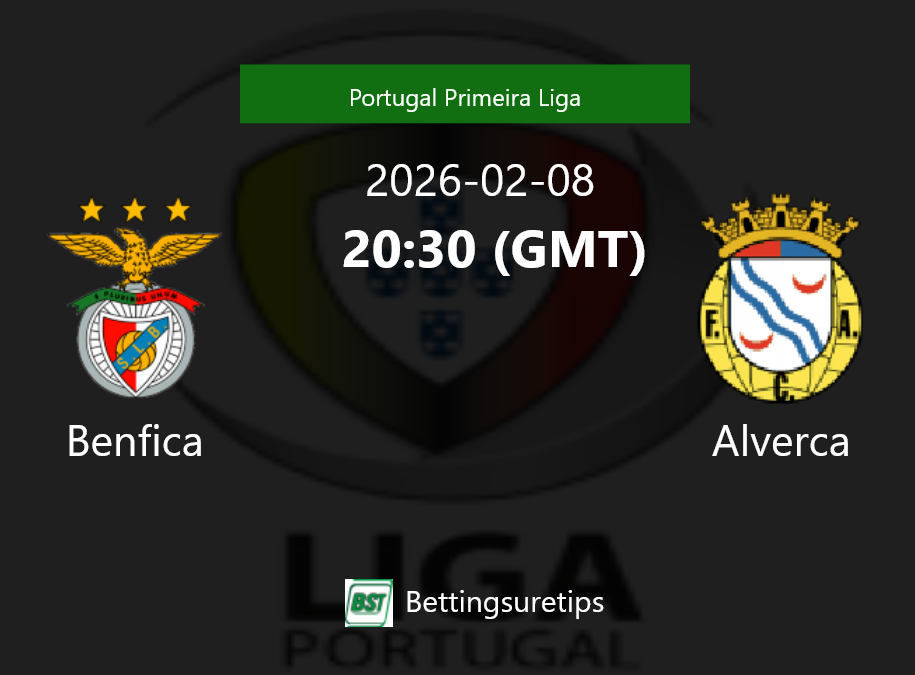 Benfica vs Alverca Prediction Betting Tips & Correct Score