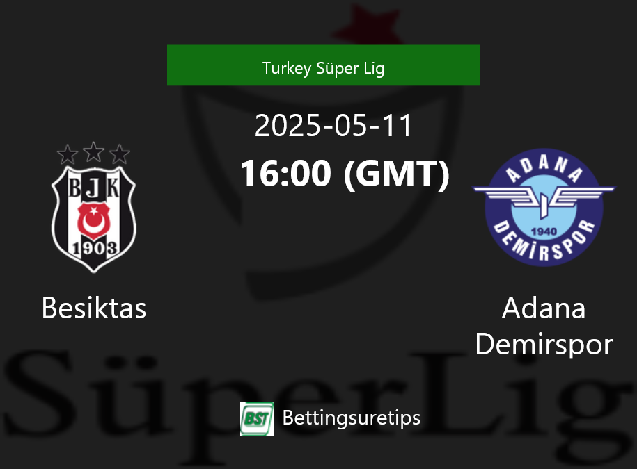 Besiktas vs Adana Demirspor Prediction Betting Tips & Correct Score