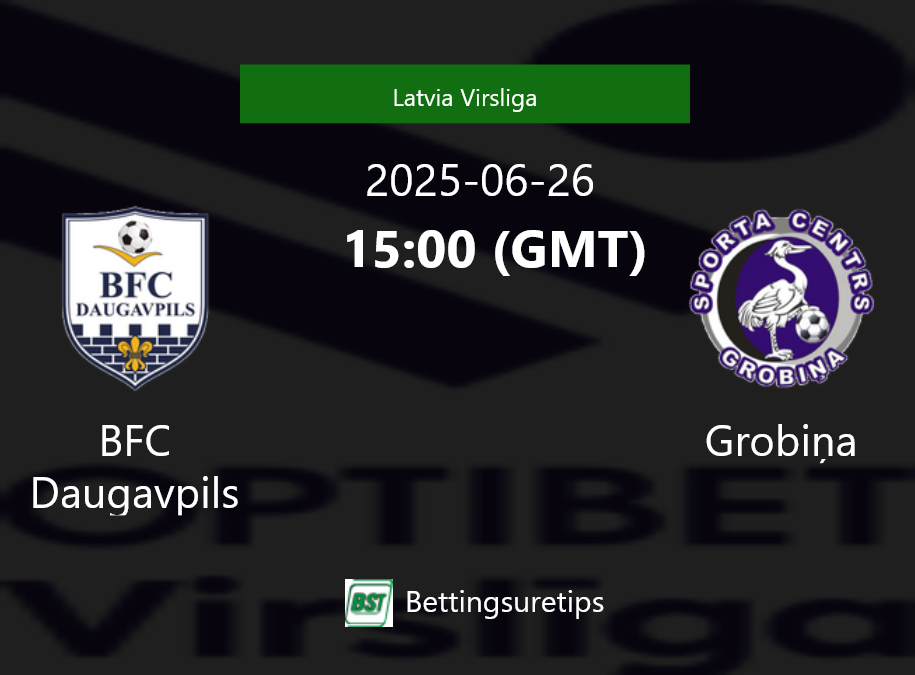 BFC Daugavpils vs Grobi?a Prediction Betting Tips & Correct Score