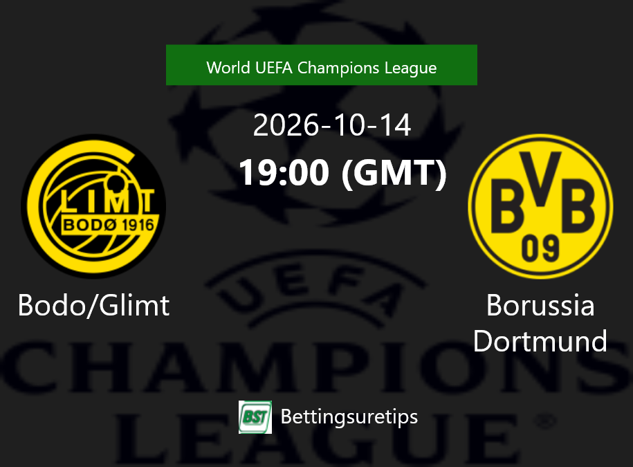 Bodo/Glimt vs Borussia Dortmund Prediction Betting Tips & Correct Score