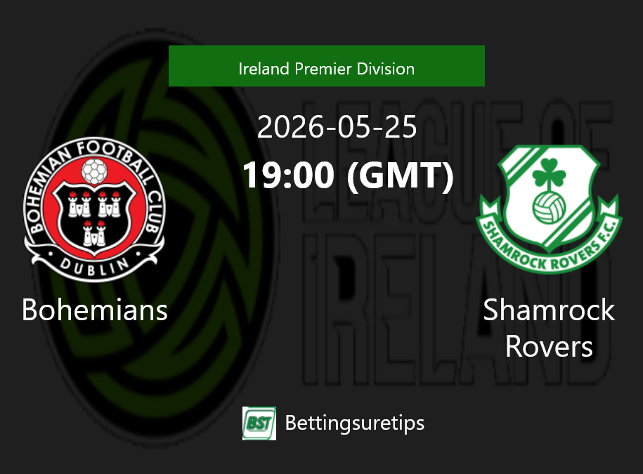 Bohemians vs Shamrock Rovers Prediction Betting Tips & Correct Score