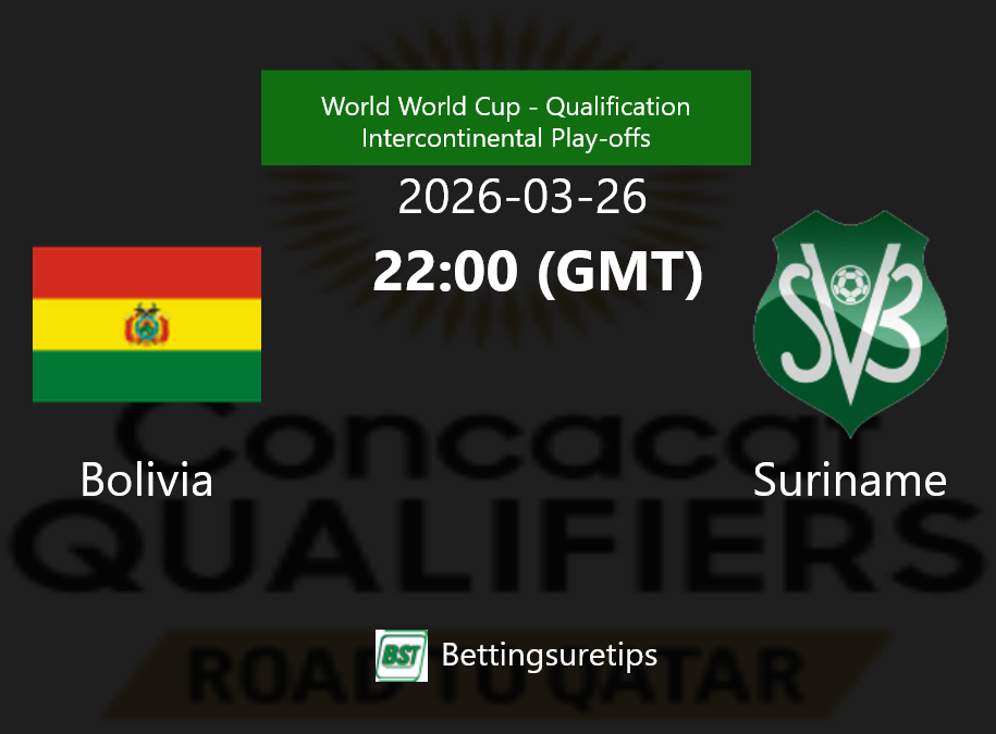 Bolivia vs Suriname Prediction Betting Tips & Correct Score
