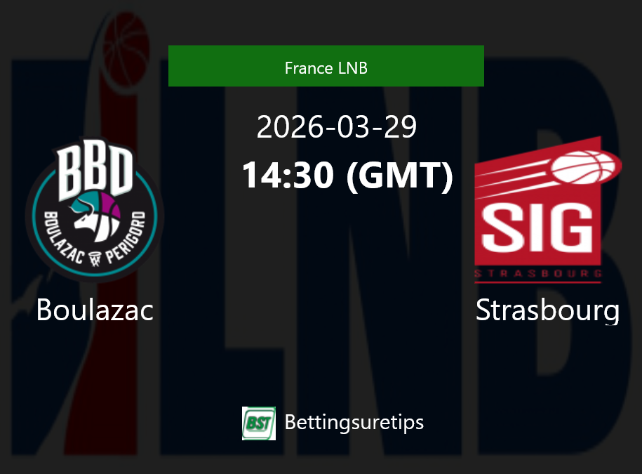 Boulazac vs Strasbourg Prediction and Pick - France LNB
