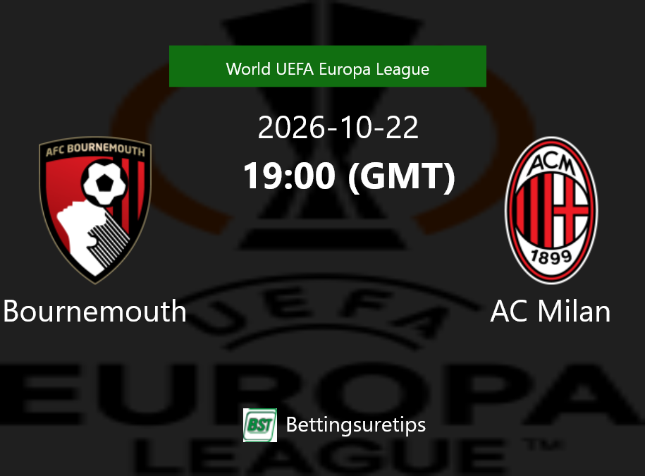 Bournemouth vs AC Milan Prediction Betting Tips & Correct Score