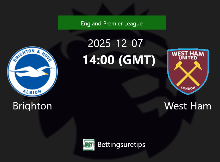 Brighton vs West Ham Prediction Betting Tips & Correct Score