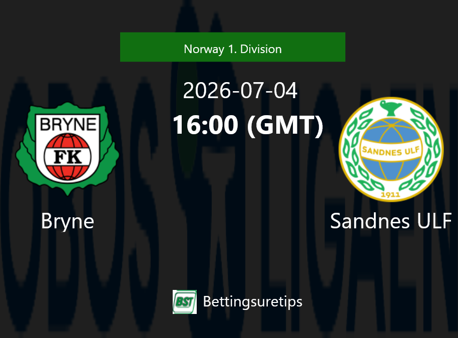 Bryne vs Sandnes ULF Prediction Betting Tips & Correct Score