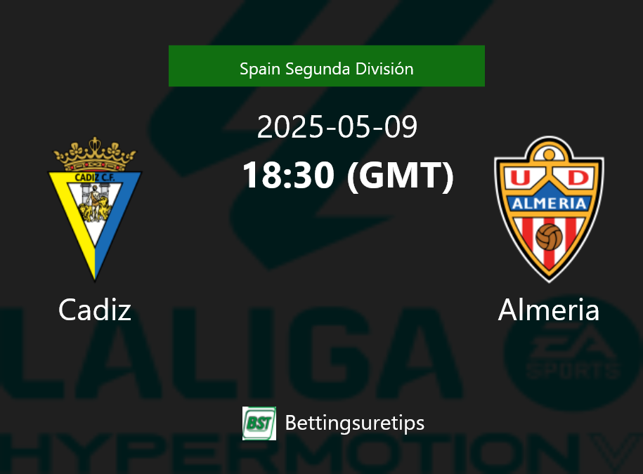 Cadiz vs Almeria Prediction Betting Tips & Correct Score