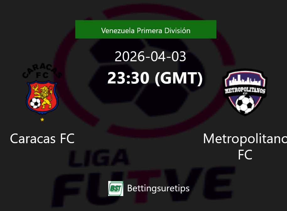 Caracas FC vs Metropolitanos FC Prediction Betting Tips & Correct Score