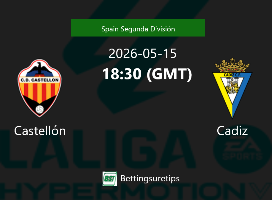 Castellón vs Cadiz Prediction Betting Tips & Correct Score