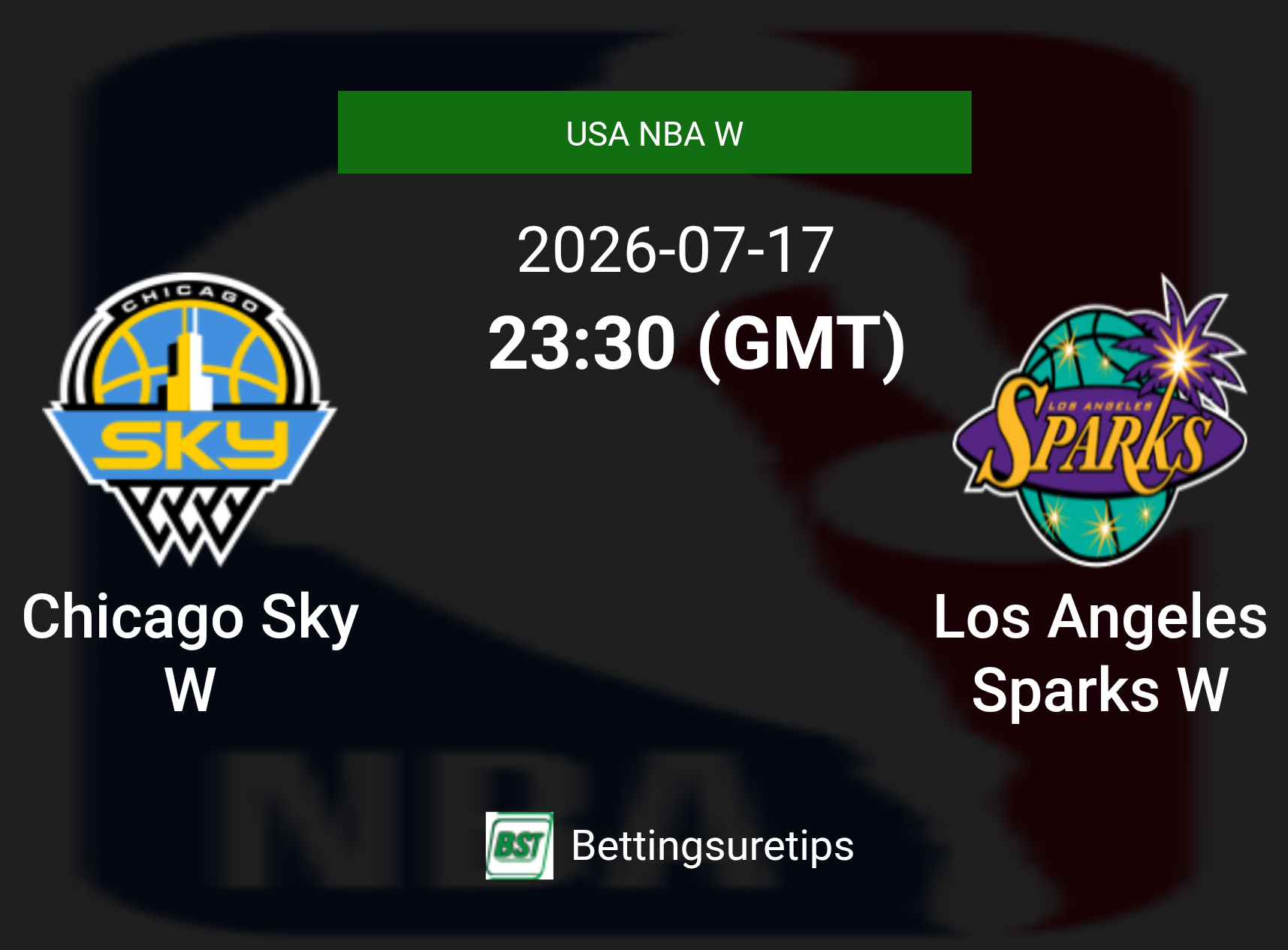 Chicago Sky W vs Los Angeles Sparks W Prediction and Pick - USA NBA W Chicago Sky W vs Los Angeles Sparks W Prediction and Pick - USA NBA W