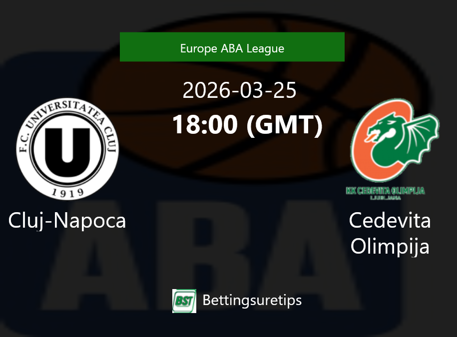 Cluj-Napoca vs Cedevita Olimpija Prediction and Pick - Europe ABA League