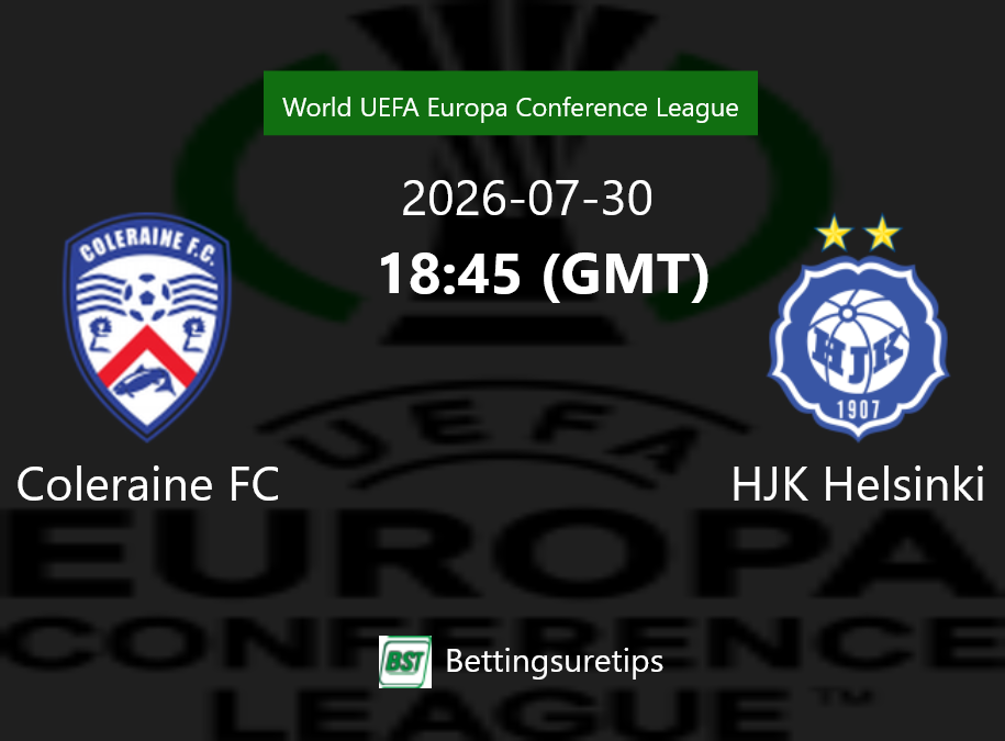 Coleraine FC vs HJK Helsinki Prediction Betting Tips & Correct Score