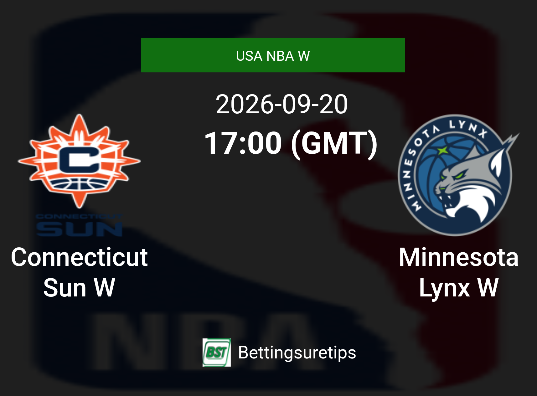 Connecticut Sun W vs Minnesota Lynx W Prediction and Pick - USA NBA W Connecticut Sun W vs Minnesota Lynx W Prediction and Pick - USA NBA W