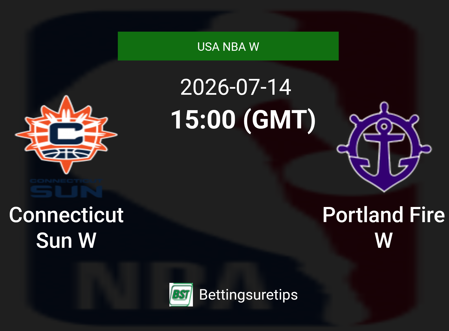 Connecticut Sun W vs Portland Fire W Prediction and Pick - USA NBA W Connecticut Sun W vs Portland Fire W Prediction and Pick - USA NBA W