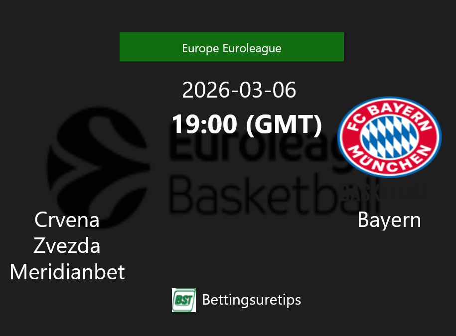 Crvena Zvezda Meridianbet vs Bayern Prediction and Pick - Europe Euroleague